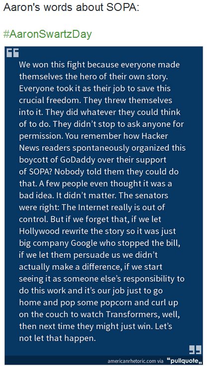 Aaron Swartz on SOPA